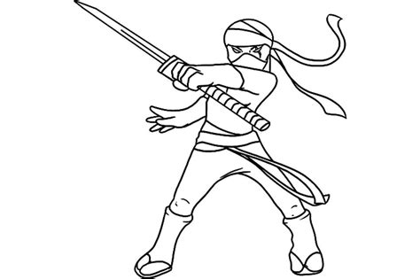 Ninja Kız Boyama Sayfası – Boyama Online.