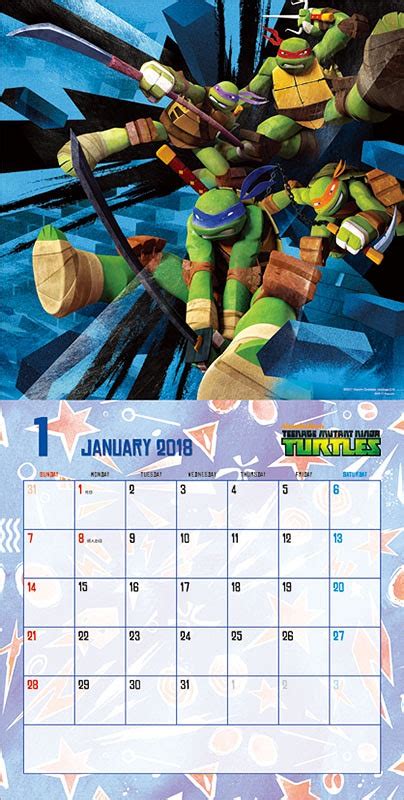 Ninja Turtle Calendar