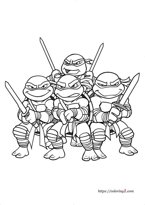 Ninja Turtles Coloring Pages To Prin