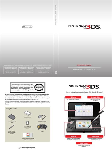 Nintendo 3ds Operations Manual Phone Number