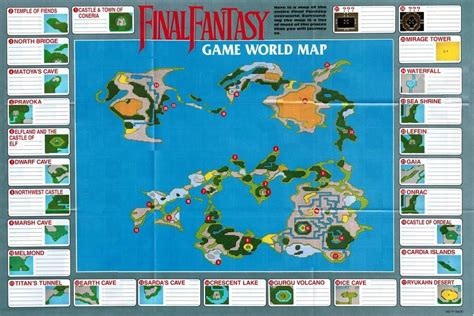 Nintendo 8 bit nes final fantasy fold out map guide. - Arctic cat 400 500 4x4 atv teile handbuch katalog 1999.