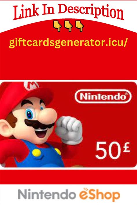 Nintendo Gift Card Generator 🧩 Free Nintendo Gift Card