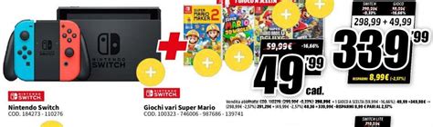 Nintendo Switch + Giochi vari Super Mario offerta di MediaWorld