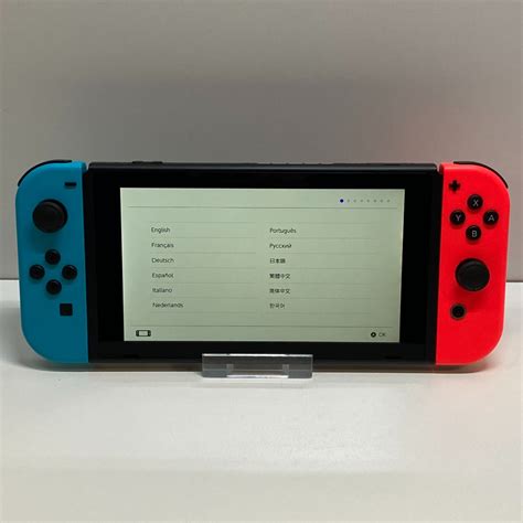 Nintendo Switch V2 32GB With Pokemon Sword Neon Blue Red joycons …