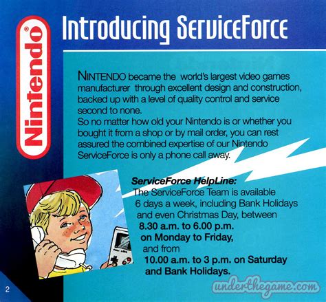 Nintendo service brochure.  (Nintendo) &ldquo;gaming experience Compact and stylis Nin...