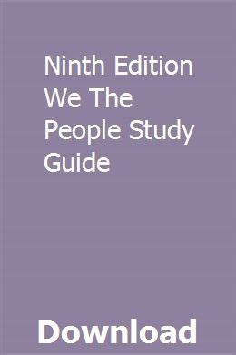 Ninth edition we the people study guide. - Hp pavilion zd8000 notebook service and repair guide.