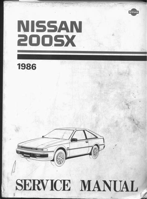 Nissan 200sx s12 1986 hersteller werkstatt  reparaturhandbuch. - Étude de cas sur la gestion stratégique avec solution.