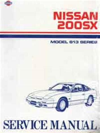 Nissan 200sx s13 180sx with ca18det service repair manual. - Lignes directrices concernant la conception, secteurs commerciaux routiers..