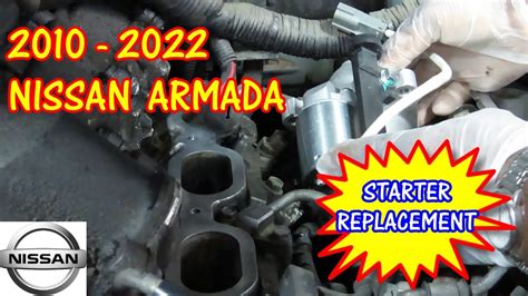 Nissan armada starter location. You can write to NISSAN with the infor-mationat: For U.S. customers Nissan North America, Inc. Consumer Affairs Department P.O. Box 685003 Franklin, TN 37068-5003 or via e-mail at: nnaconsumeraffairs@nissan-usa. com For Canadian customers Nissan Canada Inc. 5290 Orbitor Drive Mississauga, Ontario L4W 4Z5 or via e-mail at: information.centre ... 