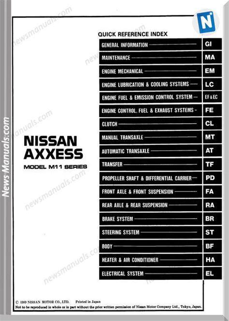 Nissan axxess 1990 manual de servicio y reparación. - Read unlimited books online american popular music from minstrelsy to mp3 third edition larry starr book.