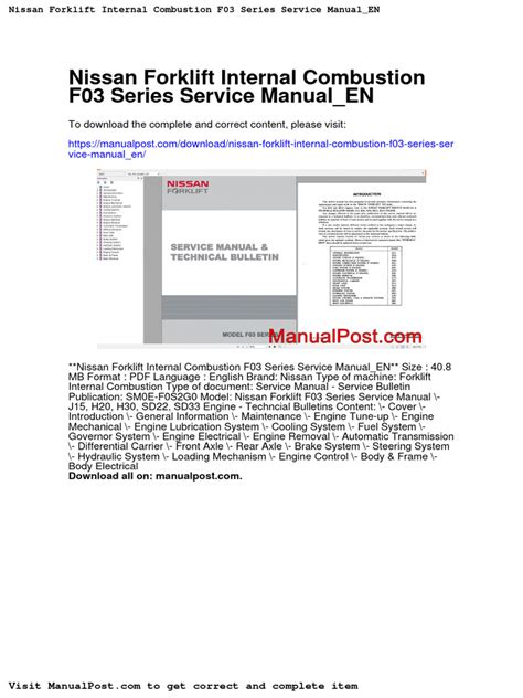 Nissan forklift internal combustion f03 series workshop service repair manual. - Brother sewing machine lx 3125 user manual.