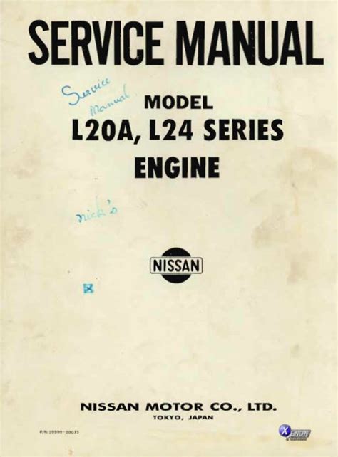 Nissan l20a l24 series engine complete workshop repair manual. - Ja economics student study guide answ.