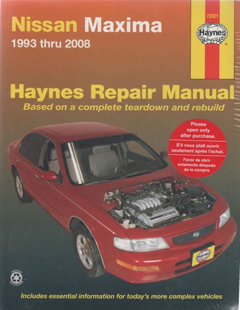 Nissan maxima full service repair manual 1997. - Abb manuale di manutenzione motore completo.