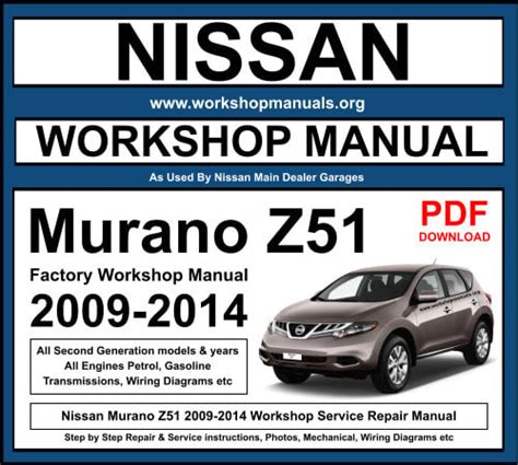 Nissan murano service repair workshop manual 2007 2009. - Craftsman evolv air compressor user manual.