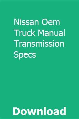 Nissan oem truck manual transmission specs. - Top ten themen. palm. (m. cd-rom).