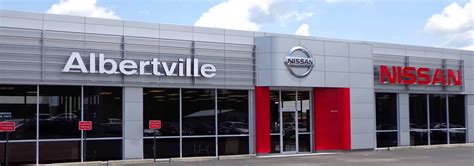 Nissan of albertville. Team One Nissan of Albertville. 4.7. 154 Verified Reviews. 2,092 Favorited the service shop. New Car Sales: (256) 548-9928 Used Car Sales: (256) 673-4594 Service: (256) … 