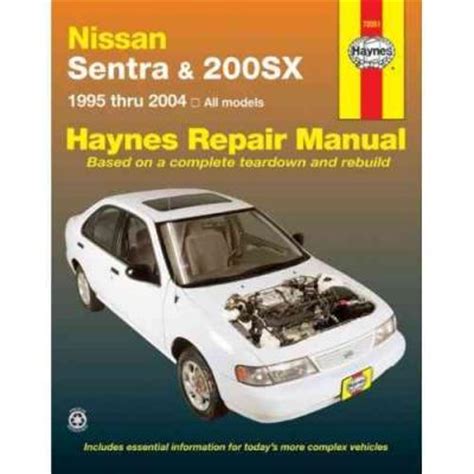 Nissan sentra 200sx 1995 thru 2004 all models haynes repair manual. - Radio shack pro 135 user manual.