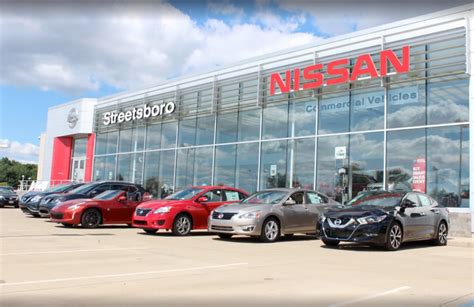 Nissan streetsboro. Your Streetsboro Nissan repair shop can service and maintain most vehicle types! We think taking care of your ride should be an easy, worry-free experience. Learn all about the services available at your nearest Nissan dealer and make an appointment for new tires, tire repair, brakes, oil, or battery replacement in Streetsboro, OH. ... 