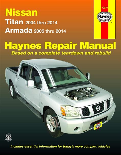 Nissan titan and armada 2004 thru 2014 titan 2004 thru 2014 armada 2005 thru 2014 haynes repair manual. - Pubblicazioni srijan laboratorio di scienze manuale classe 9.