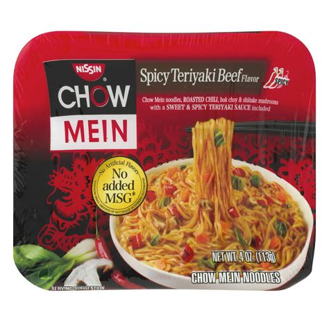 Nissin Chow Mein Premium Noddles - Spicy Teriyaki Beef Flavor, …