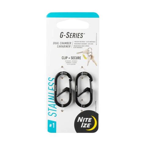 Nite Ize G-Series Carabiner Keychain - Size 1 - Package of 2