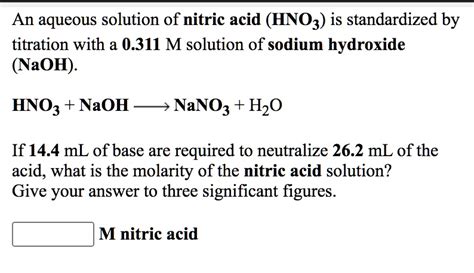 Nitric acid is composed of HNO3 molecules - Question Solutions