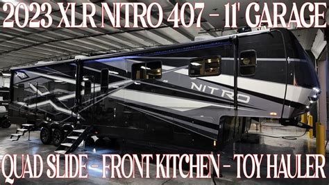 Nitro 407 toy hauler. Forest River XLR Nitro toy hauler 407 highlights: Front Kitchen Walk-Through Bedroom 11' Separate Garage Central Vacuum Tire Pressure Monitoring... #24161 RB. 740-927-2050. Hiring All Positions. Our Locations . Delaware. 6700 E. State Route 37 Sunbury, OH 43074 (740) 362-1441 Get Directions. Shop Now. Heath ... 