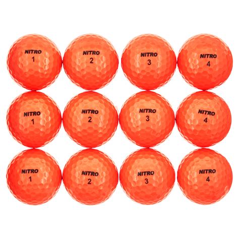 Nitro Golf Ultimate Distance Golf Balls, Orange, 12 Pack