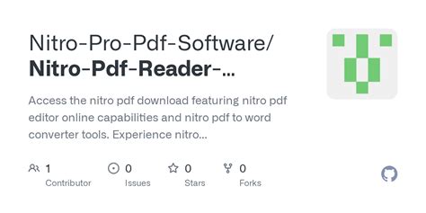 Nitro pdf github