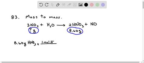 Nitrogen dioxide and water react to form nitric acid … - SolvedLib