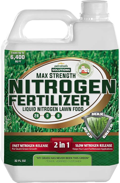 Nitrogen lawn fertilizer. According to the Clemson Cooperative Extension, Bermuda grass requires ½ to 1 pound of nitrogen fertilizer per 1000 square feet every four to six weeks after the grass turns green,... 