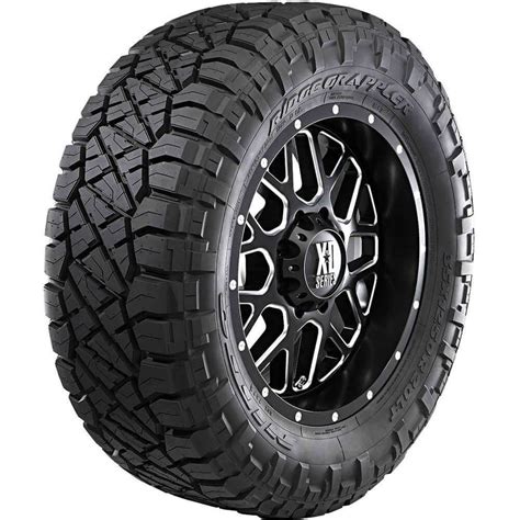 The Ridge Grappler tires by Nitto are engineered for all-terrain performance. They feature a dynamic hybrid tread design for quiet and comfortable rides on roads thanks to their variable pitch tread pattern. The lateral Z grooves and shoulder grooves in varying lengths and widths expel mud and slush for better traction and improve grip for .... 