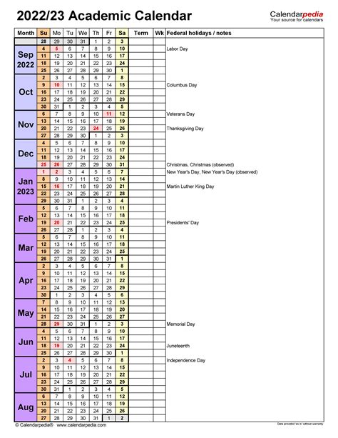 Niu Law Academic Calendar