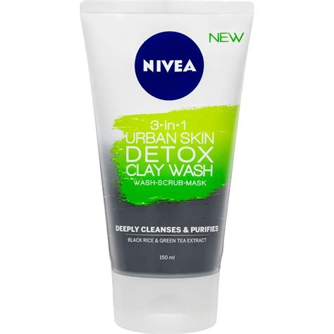 Nivea Urban Skin Detox Claywash 3in1 valomasis molis veidui