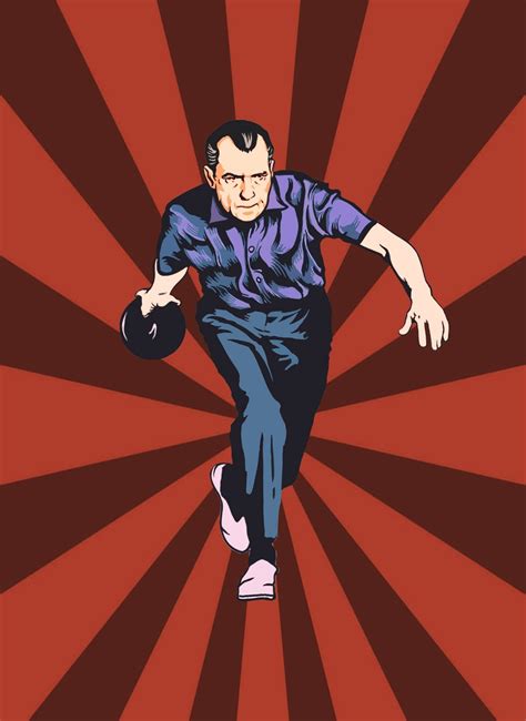 Nixon Bowling Poster/print/5x7 card — The Art Boutiki