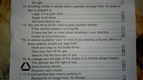 Nj Motor Vehicle Driving Test Questions