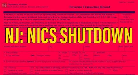 Nj nics. New Jersey National Instant Criminal Background Check System is only for use by licensed State of New Jersey Firearm Dealers possessing a Federal Firearms License (FFL) authorized to conduct business with the New Jersey Police NICS Unit. 8:00 AM: 10/11/2023 776 submissions are currently in the queue. We are working on (Monday) 10/09/2023 work. 