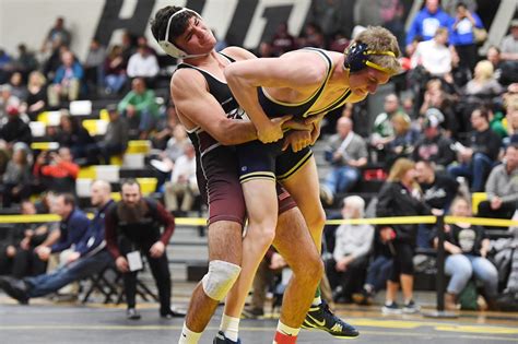 Mt Olive, NJ -- January 27, 2024 -- Tyler Bienus of Mt. Olive won this 190 lb. semi-final, defeating Elbrus Majagah of Delbarton in the Morris County Wrestling Tournament held at Mt. Olive, NJ on ...