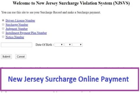 Nj surcharge pay online. The Motor Vehicle Commission may impose a surcharge on any driver who has accumulated six (6) or more motor vehicle points in the past three years. The point surcharge begins at $100 for the first six (6) points and is an additional $25 for each point in excess of six. The surcharge is imposed on a continuing basis for each year in which the ... 