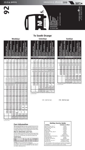 NJ Transit 114 bus Route Schedule and Stops (Upd
