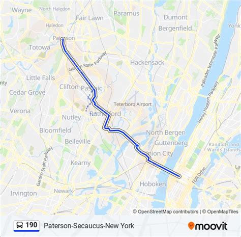 NJ Transit Bus 190 bus Route Schedule and Stops (Updated) The 190 bu