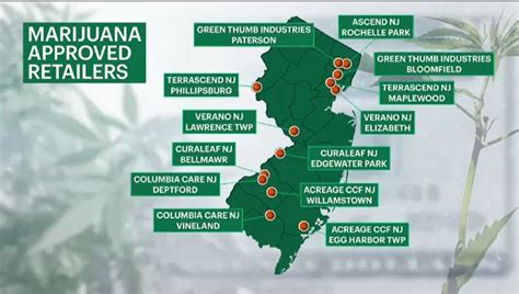 Jul 19, 2023 · Note: Here is the very latest list of cannabis dispensaries open in New Jersey. Every month there are several new weed retail stores opening up in New Jersey. So far we have at.... 