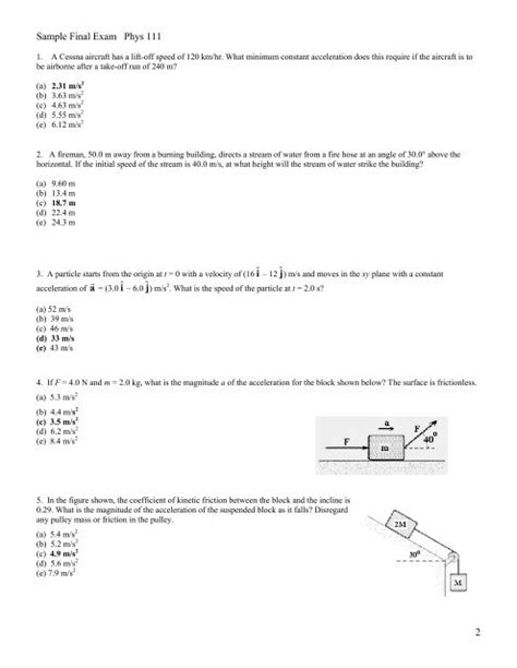 Page 1 of 7 Physics 111 Common Exam 2, Fall 2013, Version A Nam