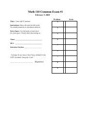Njit math common exam schedule.  Extra Space: Use the backs of each sheet Math 110 Common Exam...