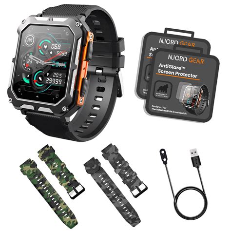 Njord gear smart watch. 1x Indestructible ULTRA Smartwatch ($129.99) 2x Charging Cable ($17.99) 1x Grey Camo Strap ($19.99) 1x Magnetic Safety Strap ($11.99) 4x Anti-Glare™ Screen Protectors … 