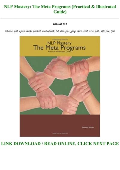 Nlp mastery the meta programs practical and illustrated guide. - Accounting information systems romney solutions manual free download.