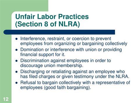 Nlra section 8.  Discriminating against employees because of their union activ...