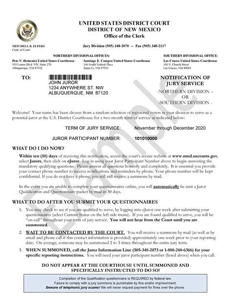 JURY SERVICE: TAOS COUNTY – TAOS DISTRICT AND MAGISTRA