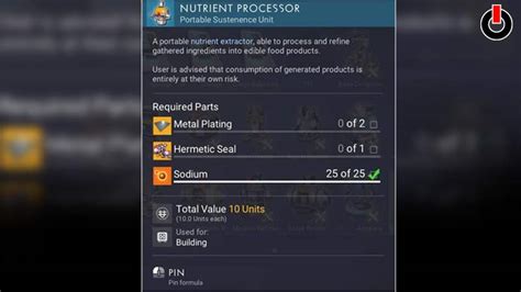 Nms nutrient processor. Cooking is a process of combining various ingredients with the use of a Nutrient Processor. View Recipes Crafting The player can craft technology upgrades for themseleves using blueprints found throughout the universe. View Recipes Calculator A calculator for helping your farming efforts by calculating exactly what you need to craft any item. 