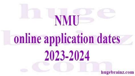 Nmu Online Application 2023